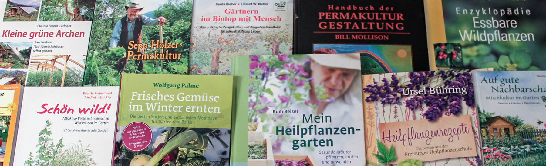 Verschiedene Bücher zum Thema Gärtnern, Permakultur und Naturgarten